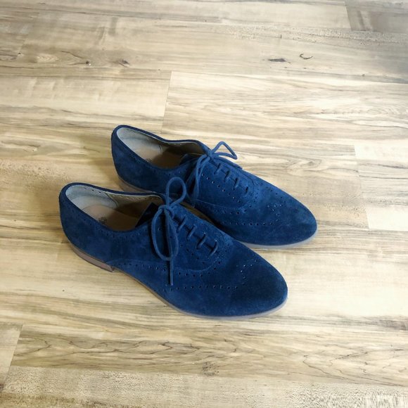 SUSINA Ebbi Blue Suede Oxford Loafer - size 9 EUC - Picture 8 of 14